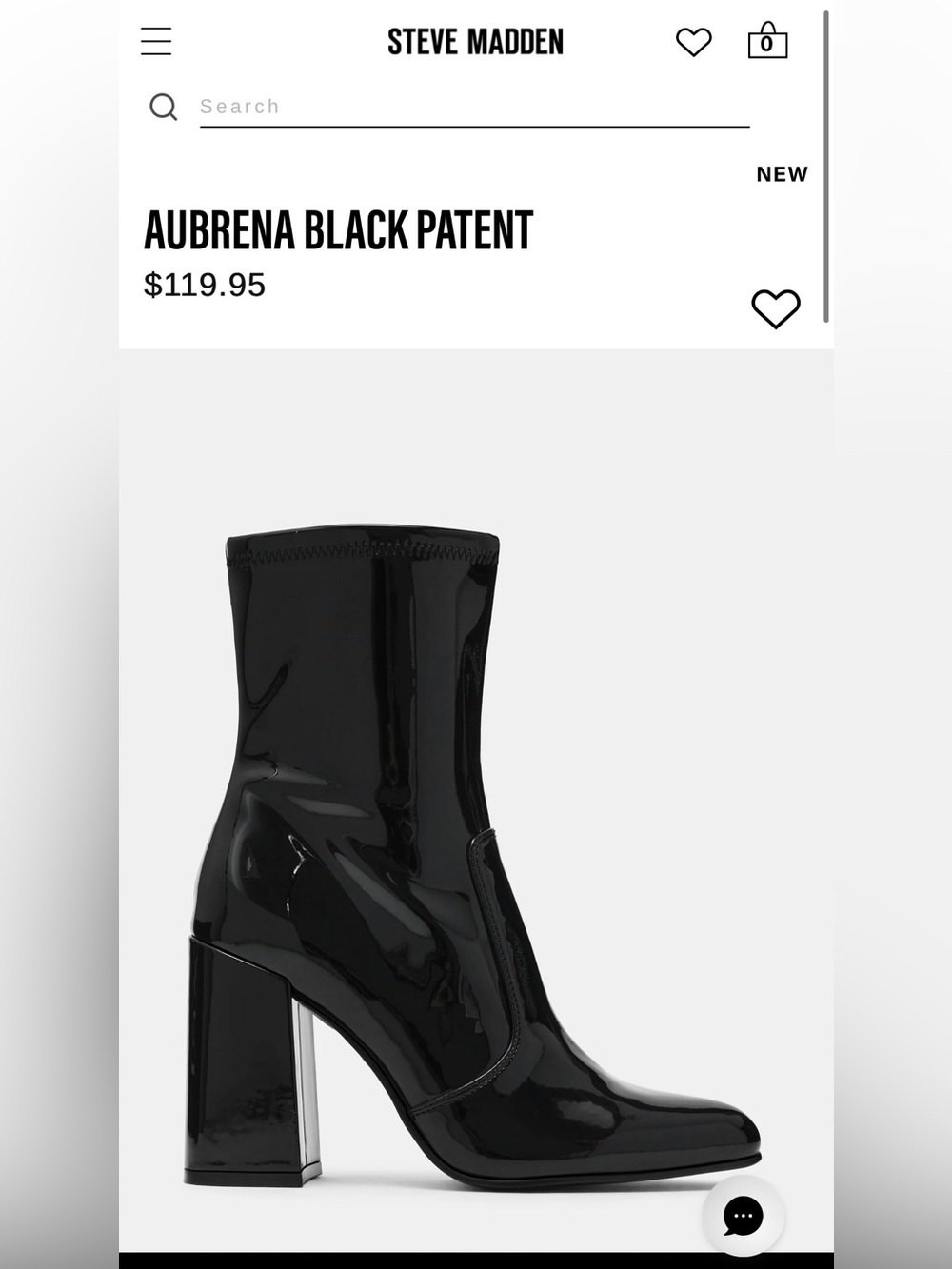 Steve Madden Black Patent Boots
